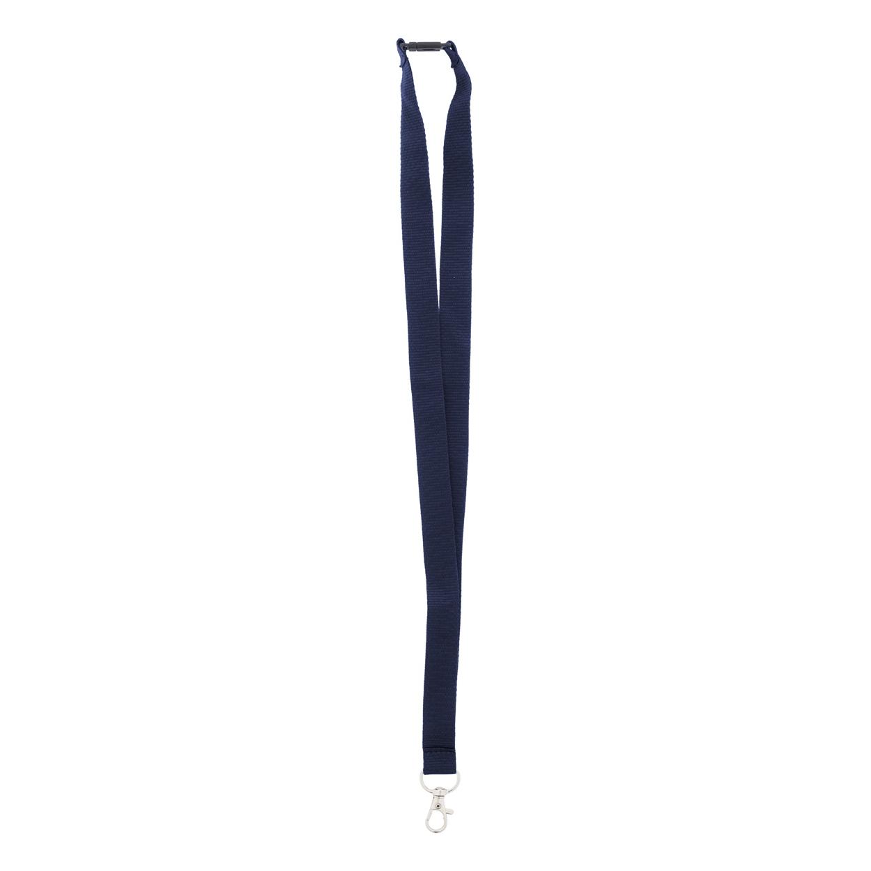 Lanyard, RPET Revent albastru închis
