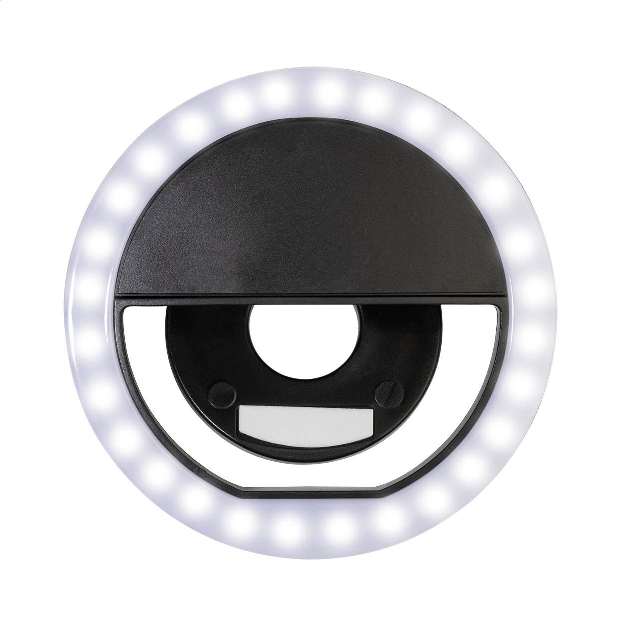 Inel luminos pentru selfie, RABS Radiance Negru