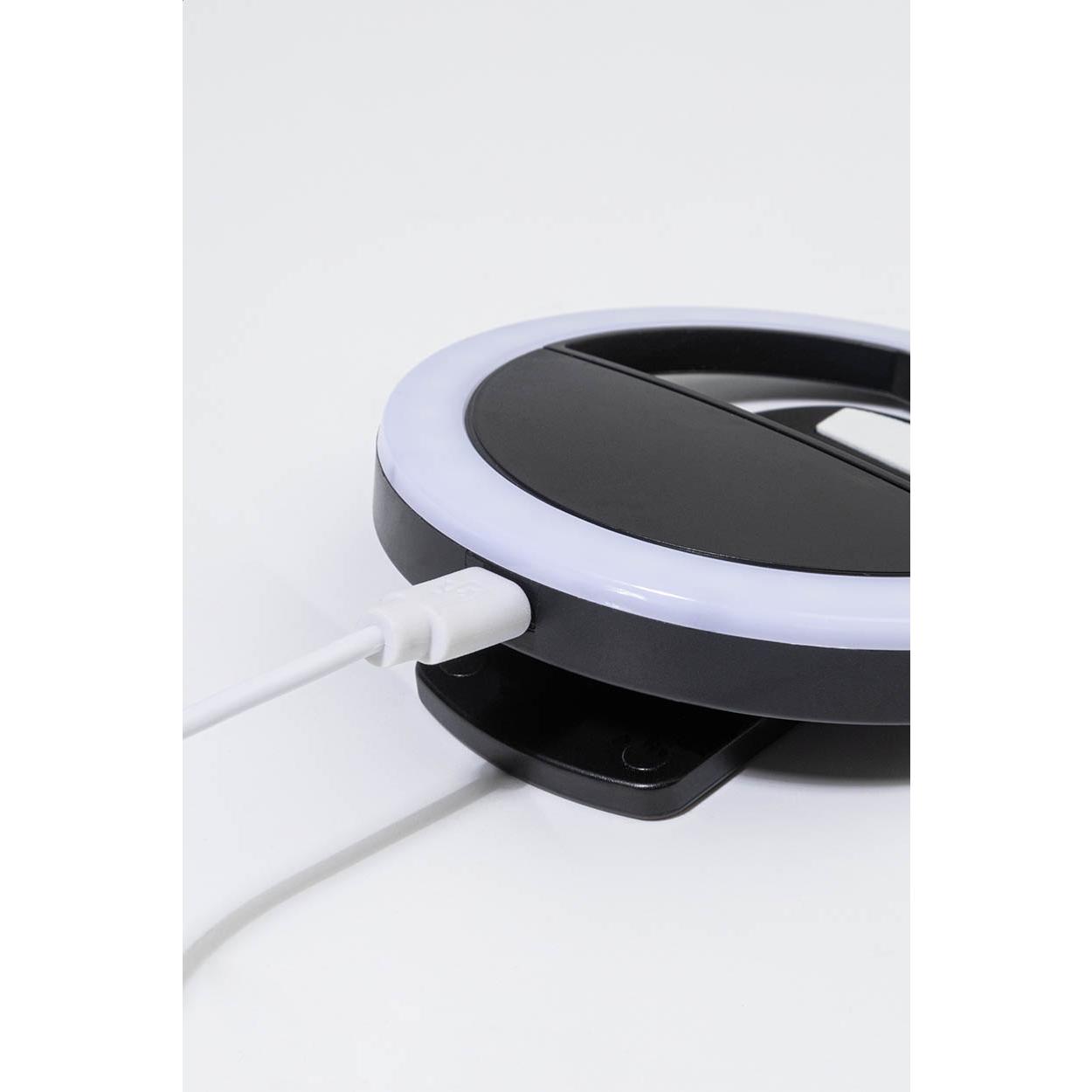 Inel luminos pentru selfie, RABS Radiance Negru