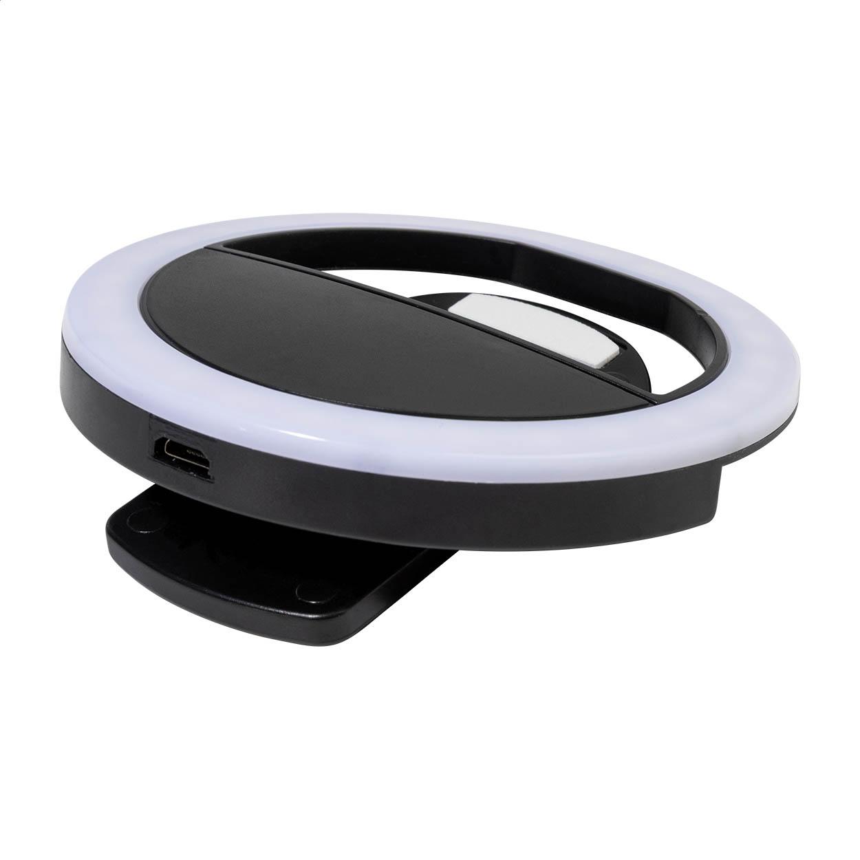 Inel luminos pentru selfie, RABS Radiance Negru
