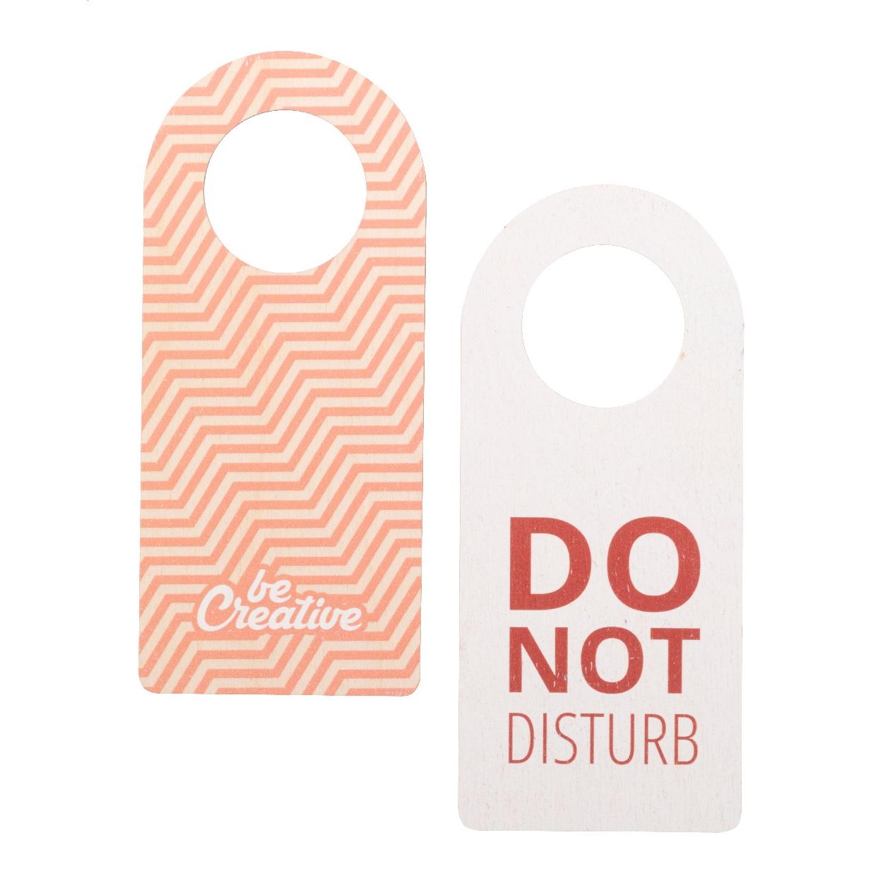 Indicator pentru ușă din lemn personalizat Disturb Wood natural