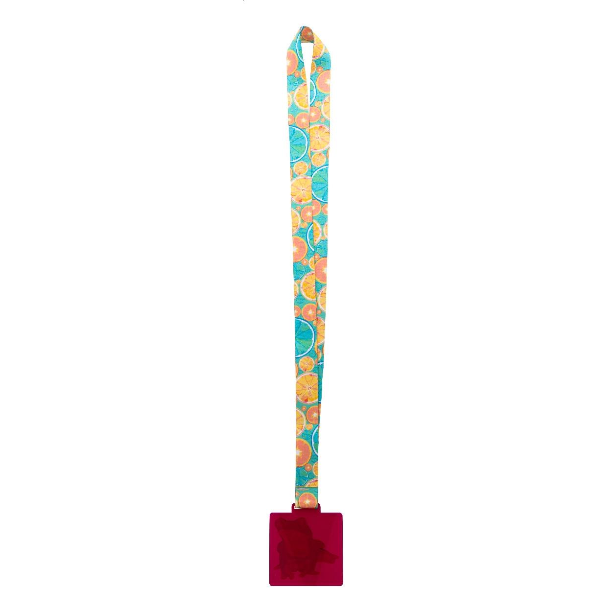 Medalie personalizată Subdal Colour Square roz transparent