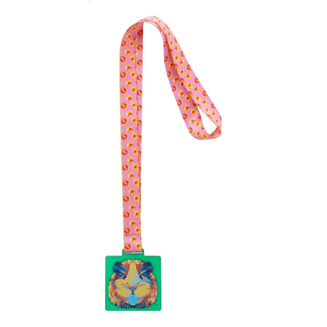 Medalie personalizată Subdal Colour Square verde transparent