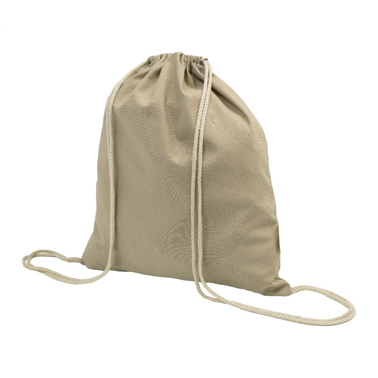 Rucsac cu șnur din bumbac reciclat Dropex natural