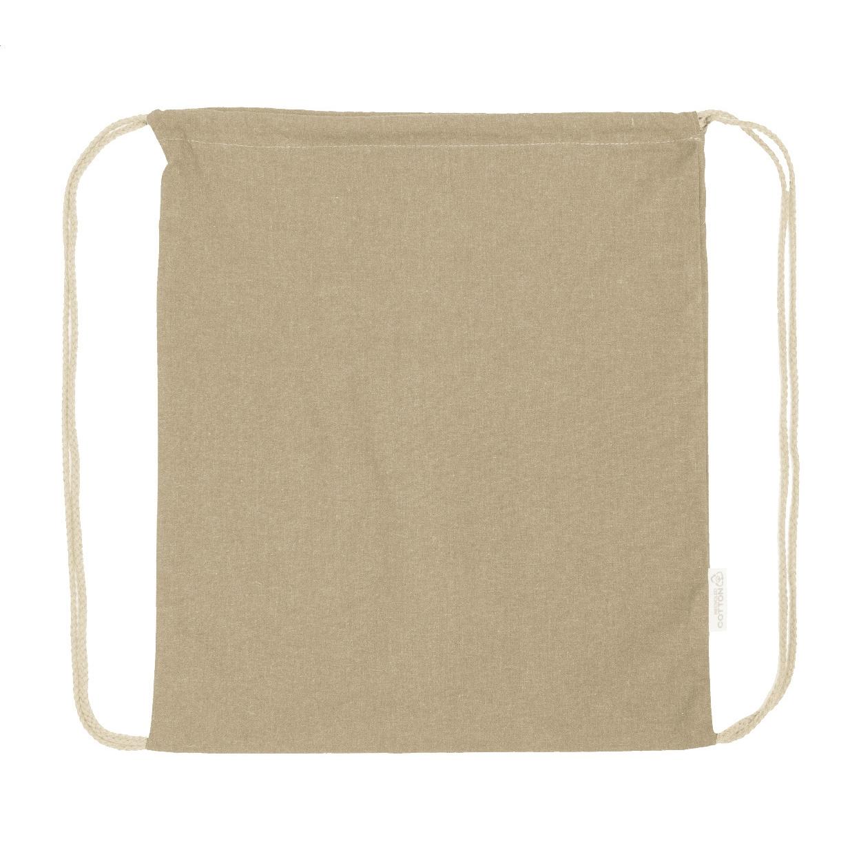 Rucsac cu șnur din bumbac reciclat Dropex natural