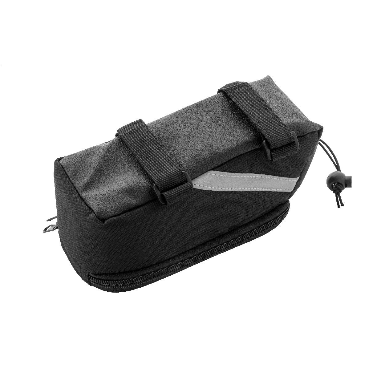 Geantă de bicicletă cu suport pentru telefon mobil, RPET Velofon Negru