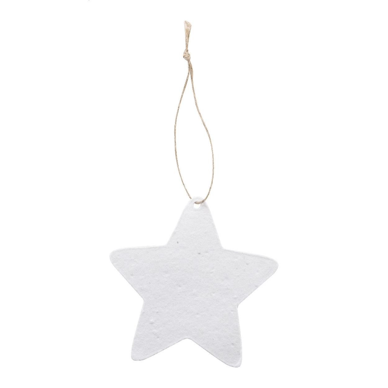 Ornament rotund personalizat din hârtie cu semințe, pentru bradul de Crăciun CreaJul Seed natural
