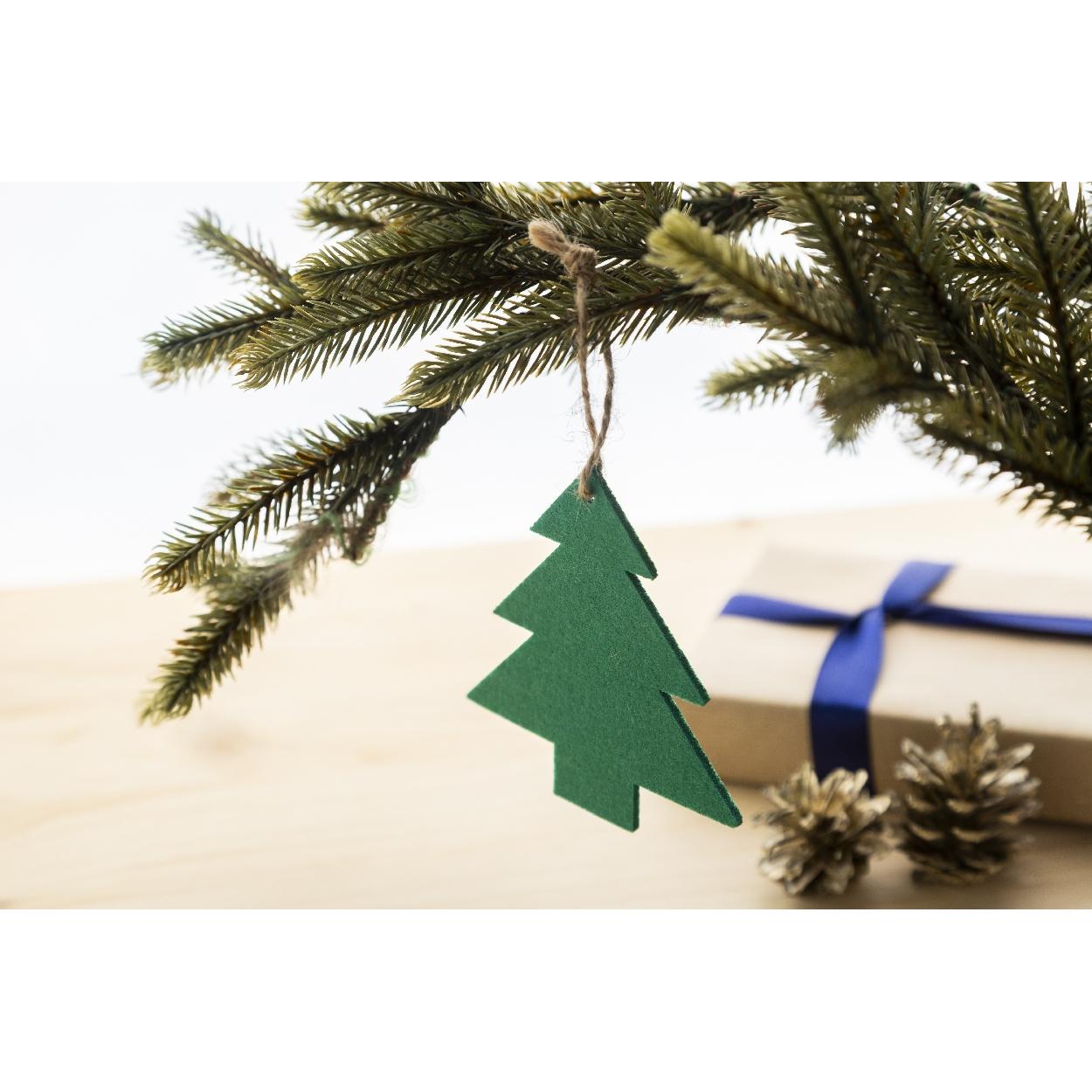 Ornament de Crăciun din RPET, model fulg de nea Joulox Verde