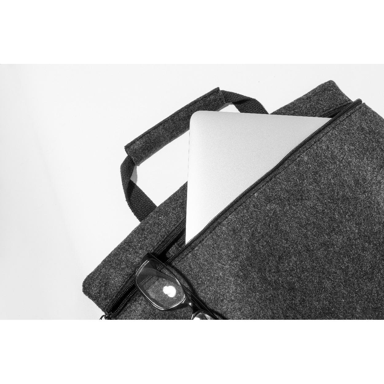 Geantă pentru laptop, RPET Refelt Laptop gri închis