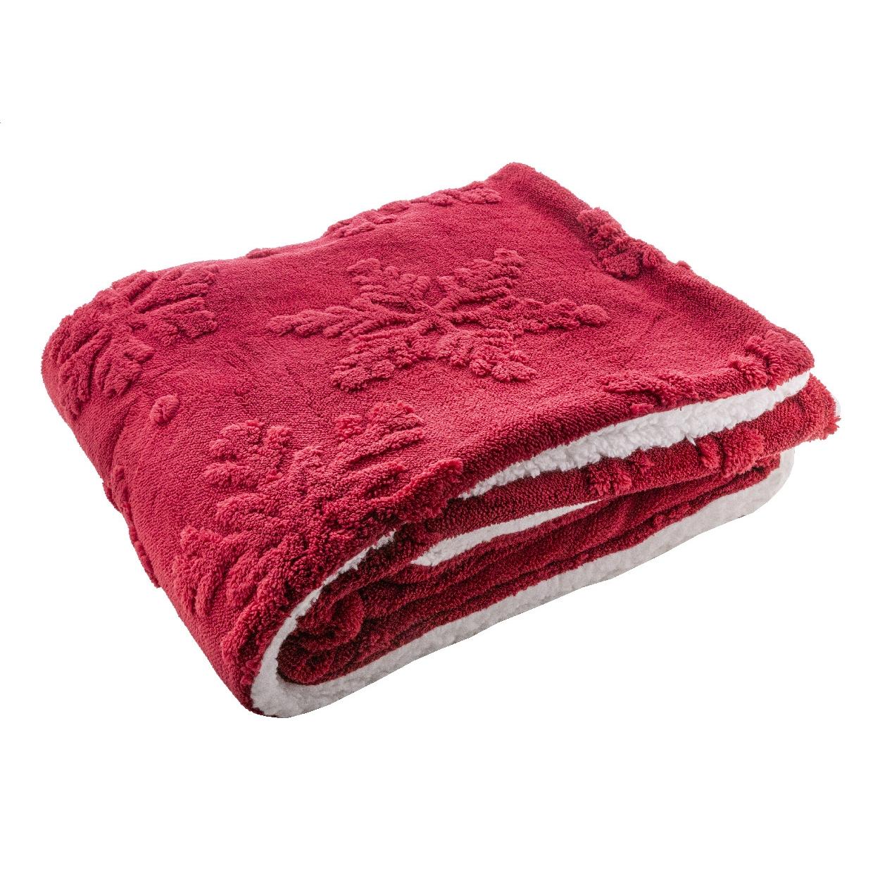 Pătură de Crăciun, RPET Valsatra burgundy