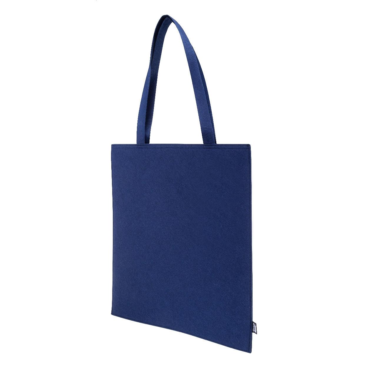 Sacoșă de cumpărături din fetru, RPET Refelt Shop albastru închis