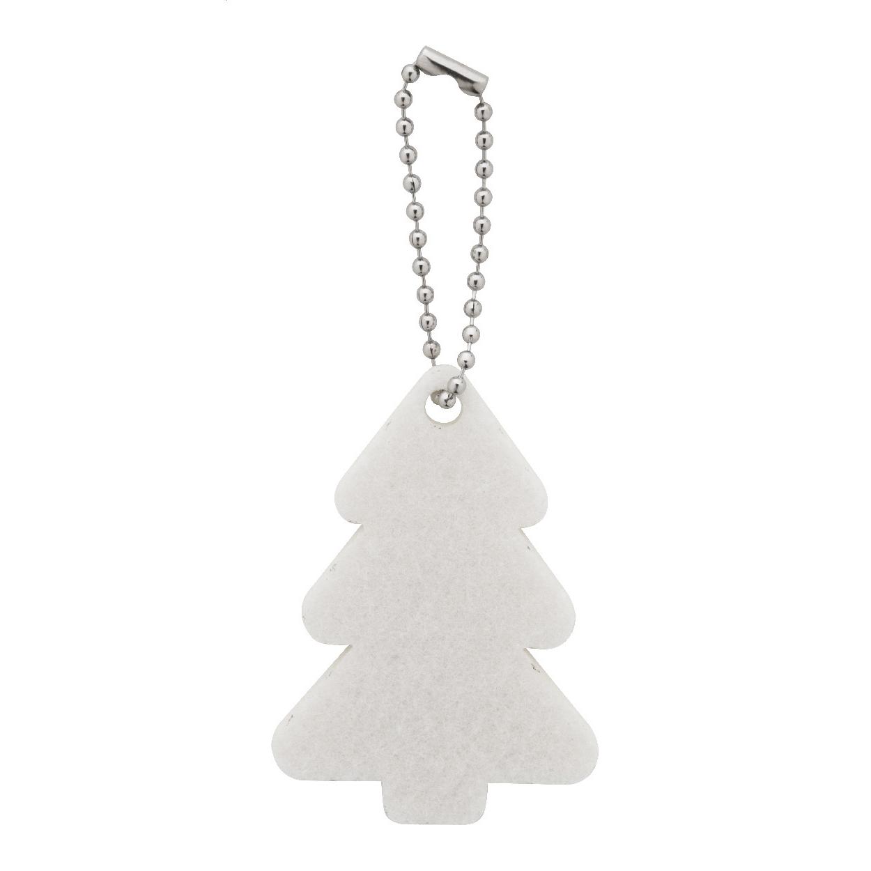 Breloc de Crăciun personalizat, model stea CreaFelt Key Xmas Alb