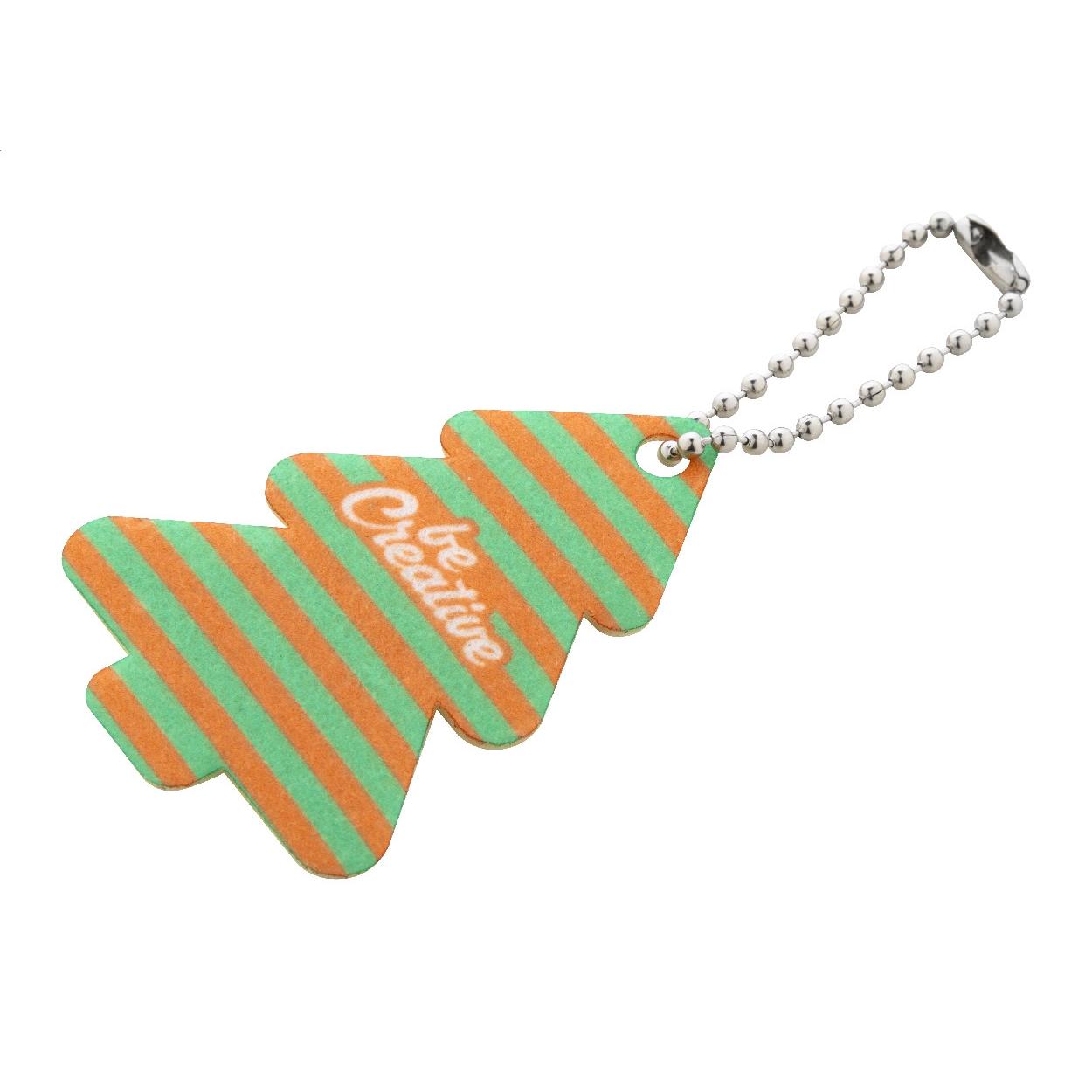 Breloc de Crăciun personalizat, model stea CreaFelt Key Xmas Alb