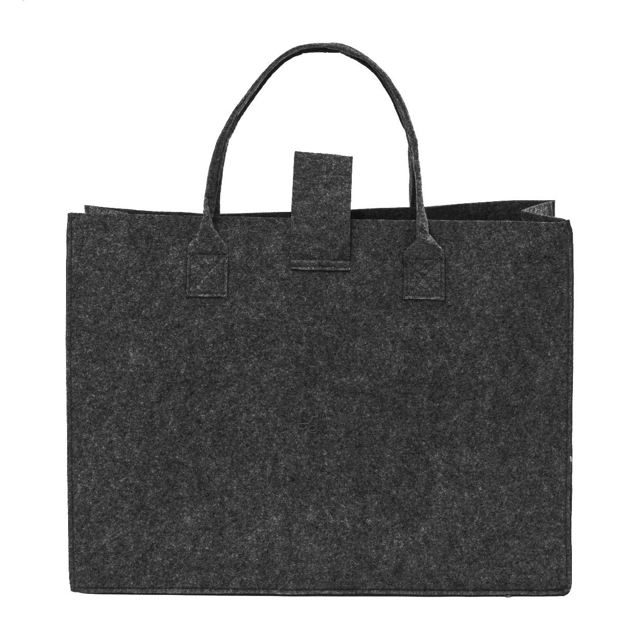 Sacoșă de cumpărături din fetru, RPET Refelt Shop Lux gri închis