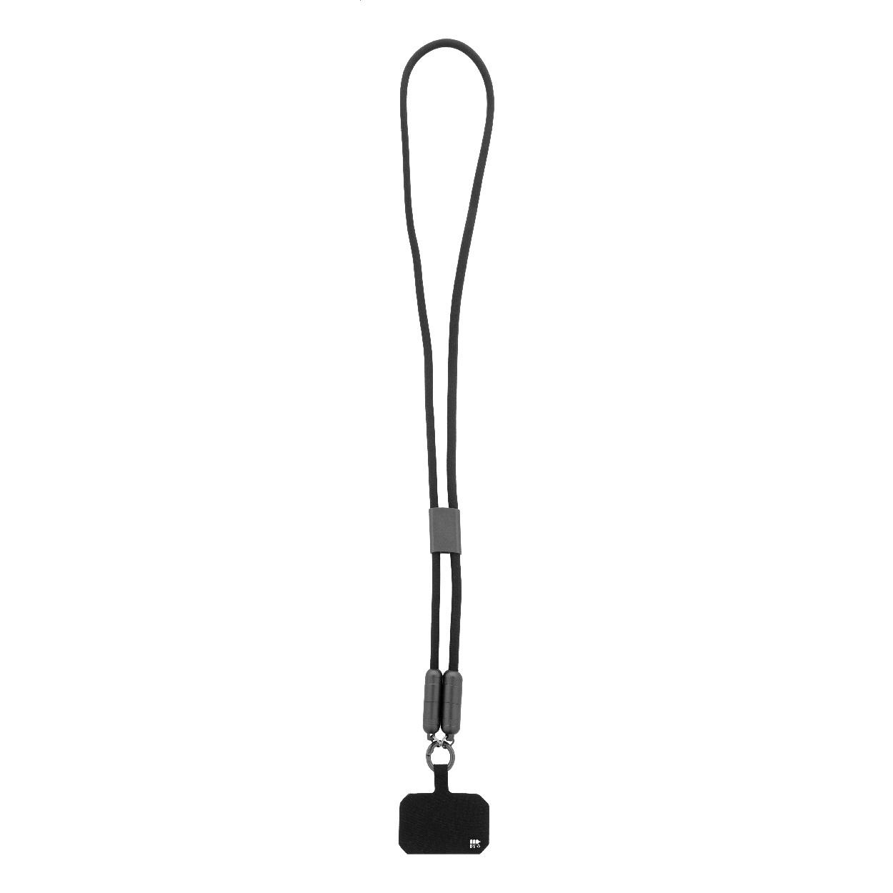 Cablu pentru telefon mobil 60W, RPET Fastly Negru