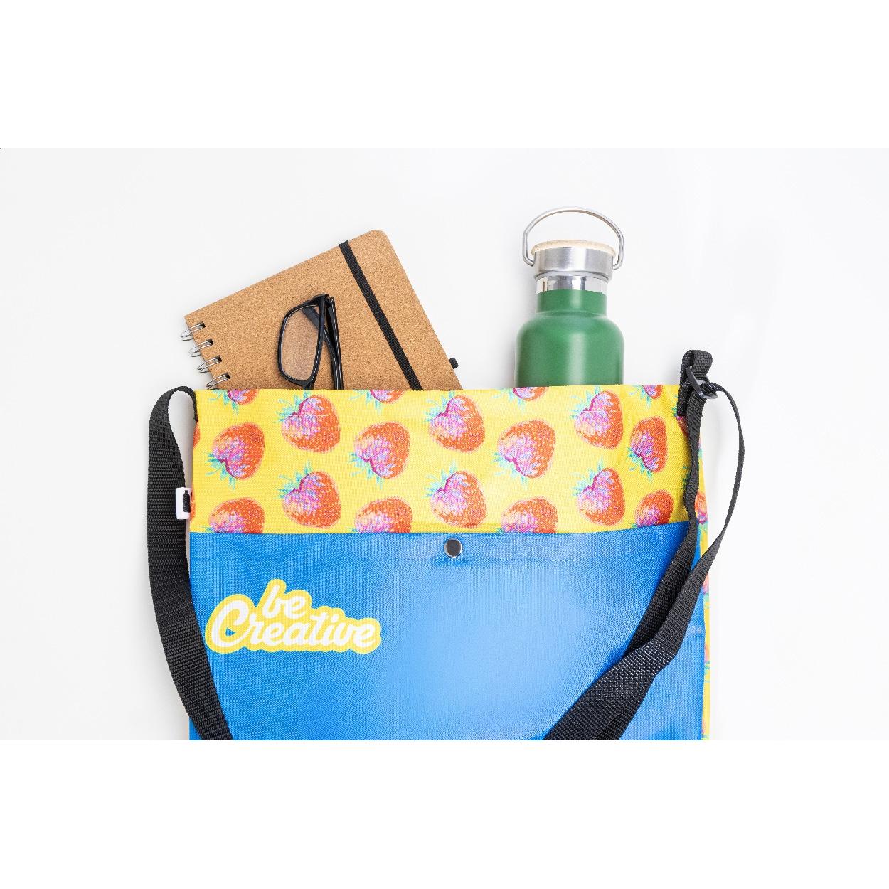 Geantă de umăr personalizată, RPET SuboBag Shoulder Negru