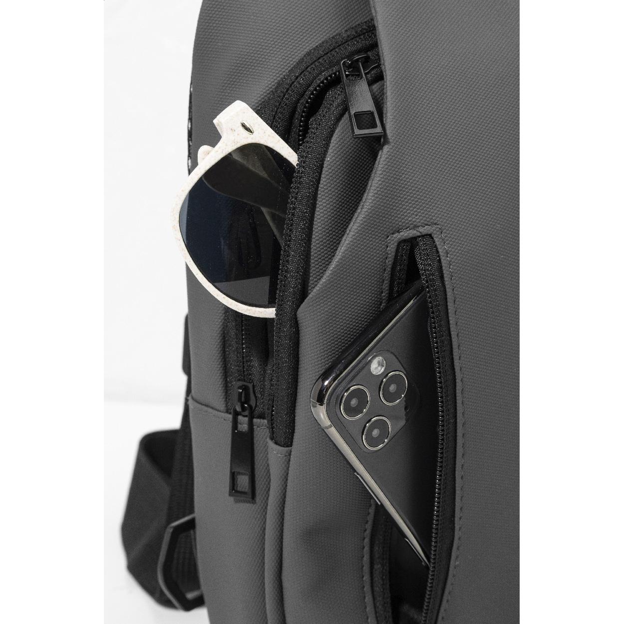 Geantă crossbody, RPET Crobud gri