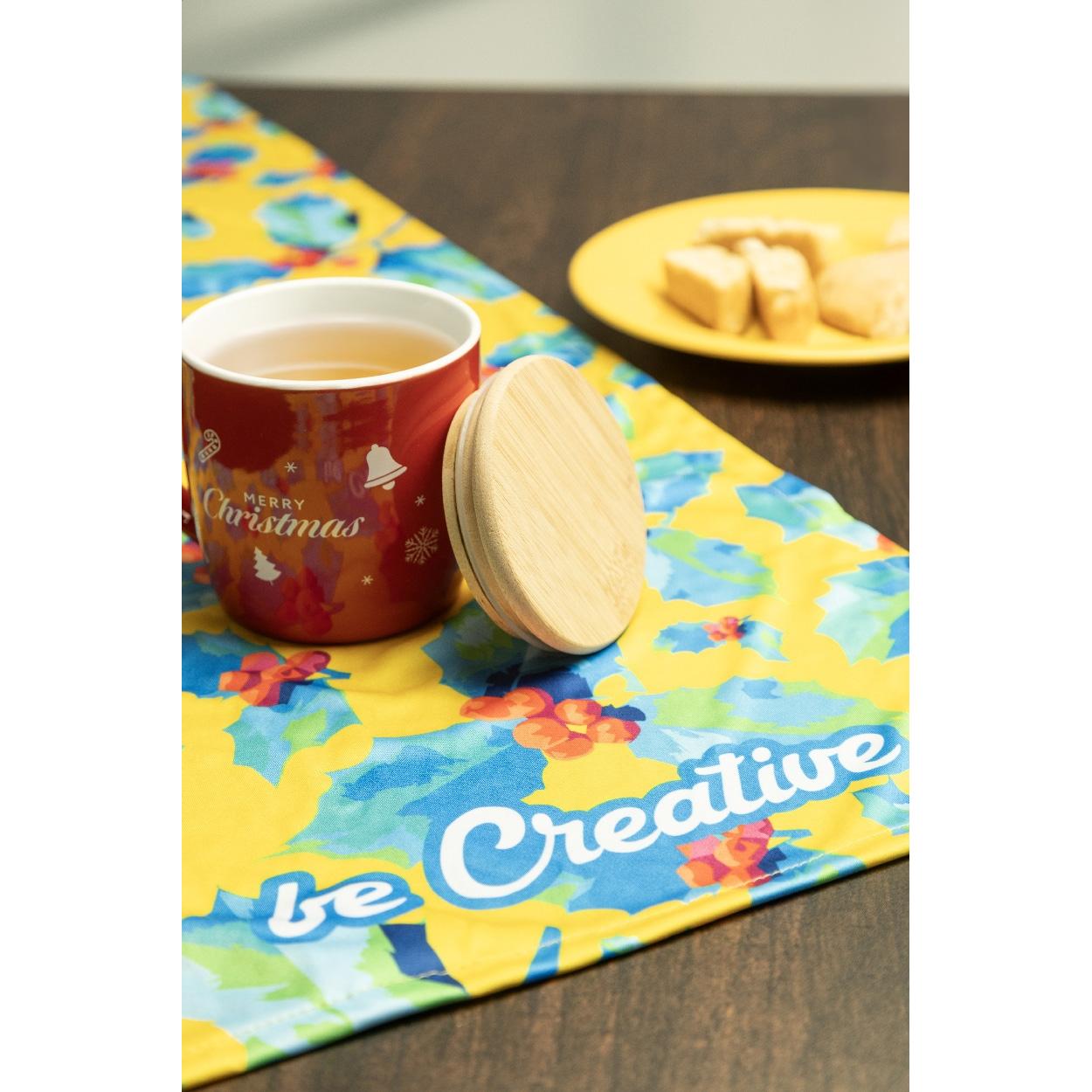 Față de masă personalizată din RPET PrinTable S Alb