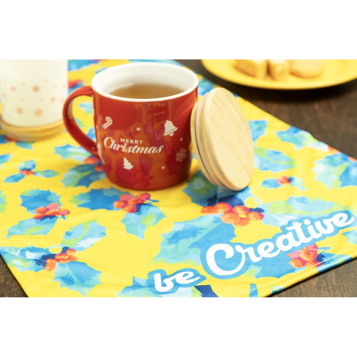 Față de masă personalizată din RPET PrinTable S Alb