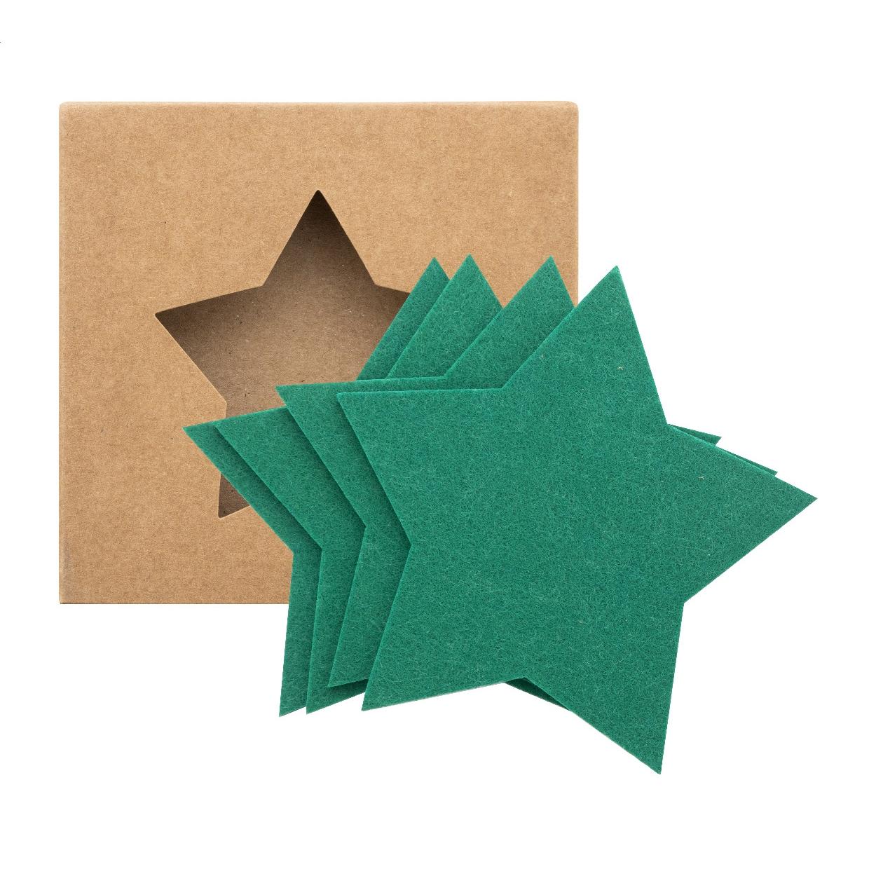 Set suporturi pahare, RPET, design de Crăciun Vagnes Verde