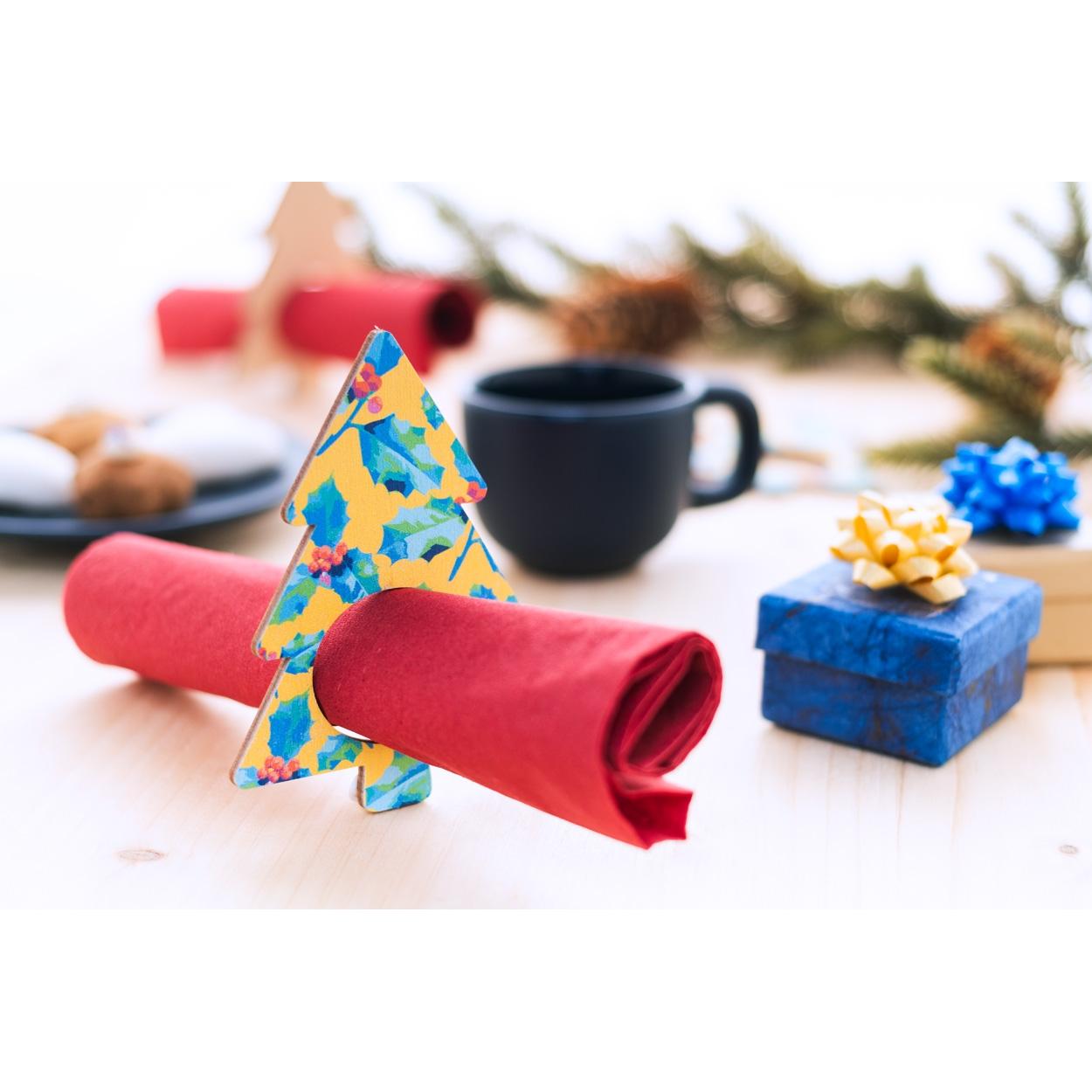 Inel pentru șervețel personalizat, design de Crăciun Julmiddag Creative natural