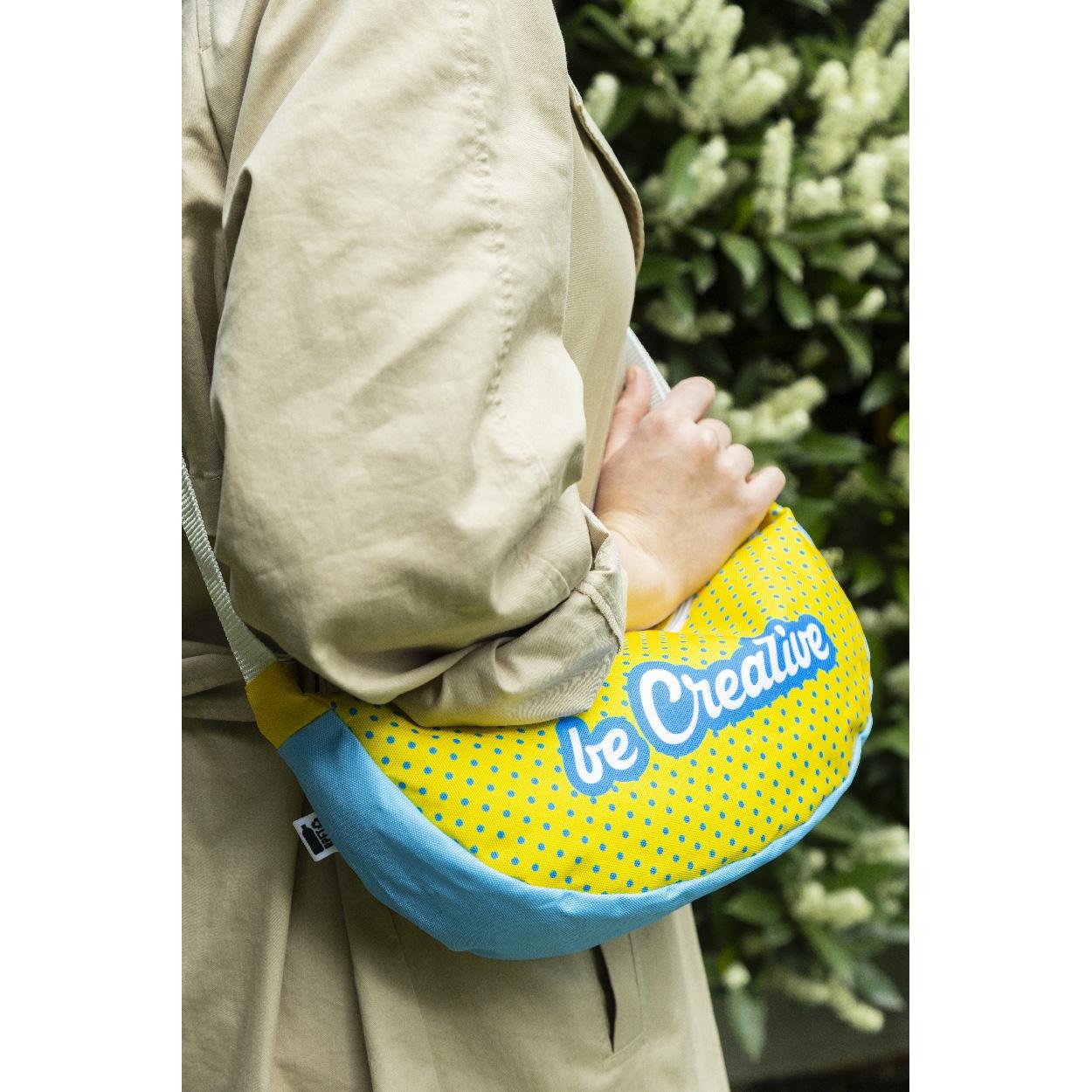 Geantă crossbody personalizată, RPET Subobag Party Alb