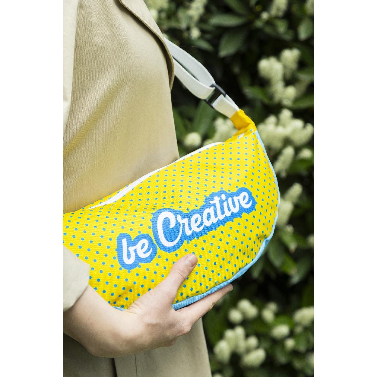 Geantă crossbody personalizată, RPET Subobag Party Alb
