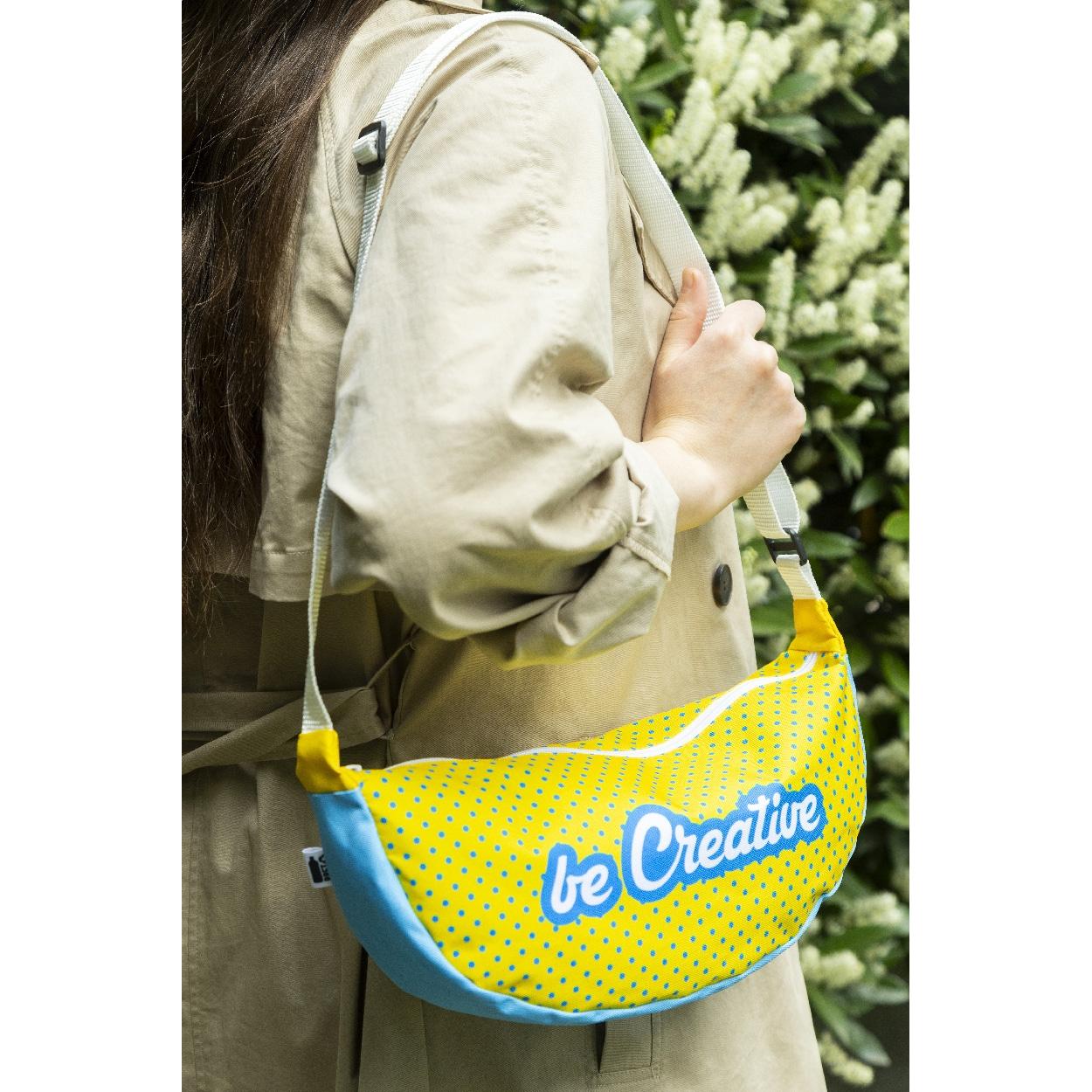 Geantă crossbody personalizată, RPET Subobag Party Alb