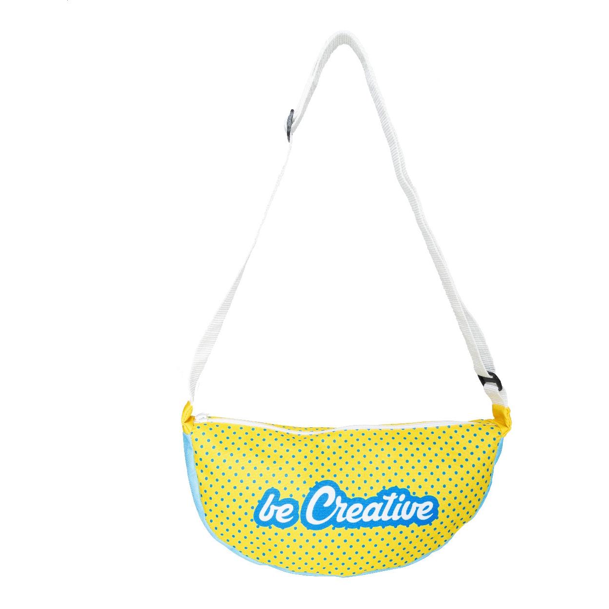 Geantă crossbody personalizată, RPET Subobag Party Alb