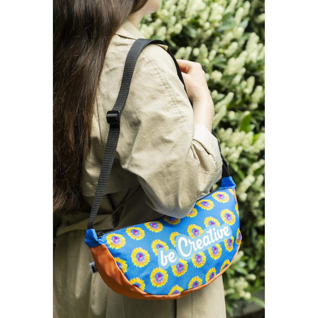 Geantă crossbody personalizată, RPET Subobag Party Negru