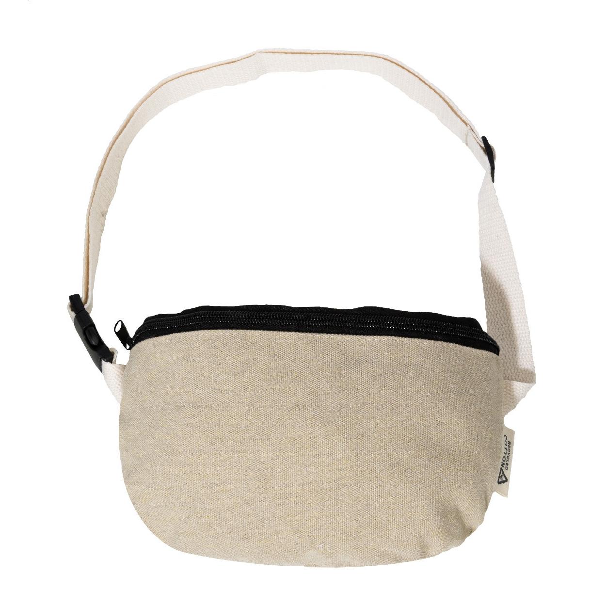 Borsetă din pânză reciclată Rekan Hip natural