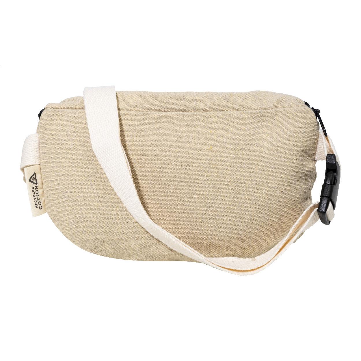 Borsetă din pânză reciclată Rekan Hip natural