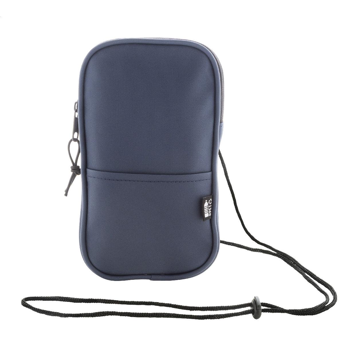 Geantă crossbody pentru telefon mobil, RPET FestiFon Albastru