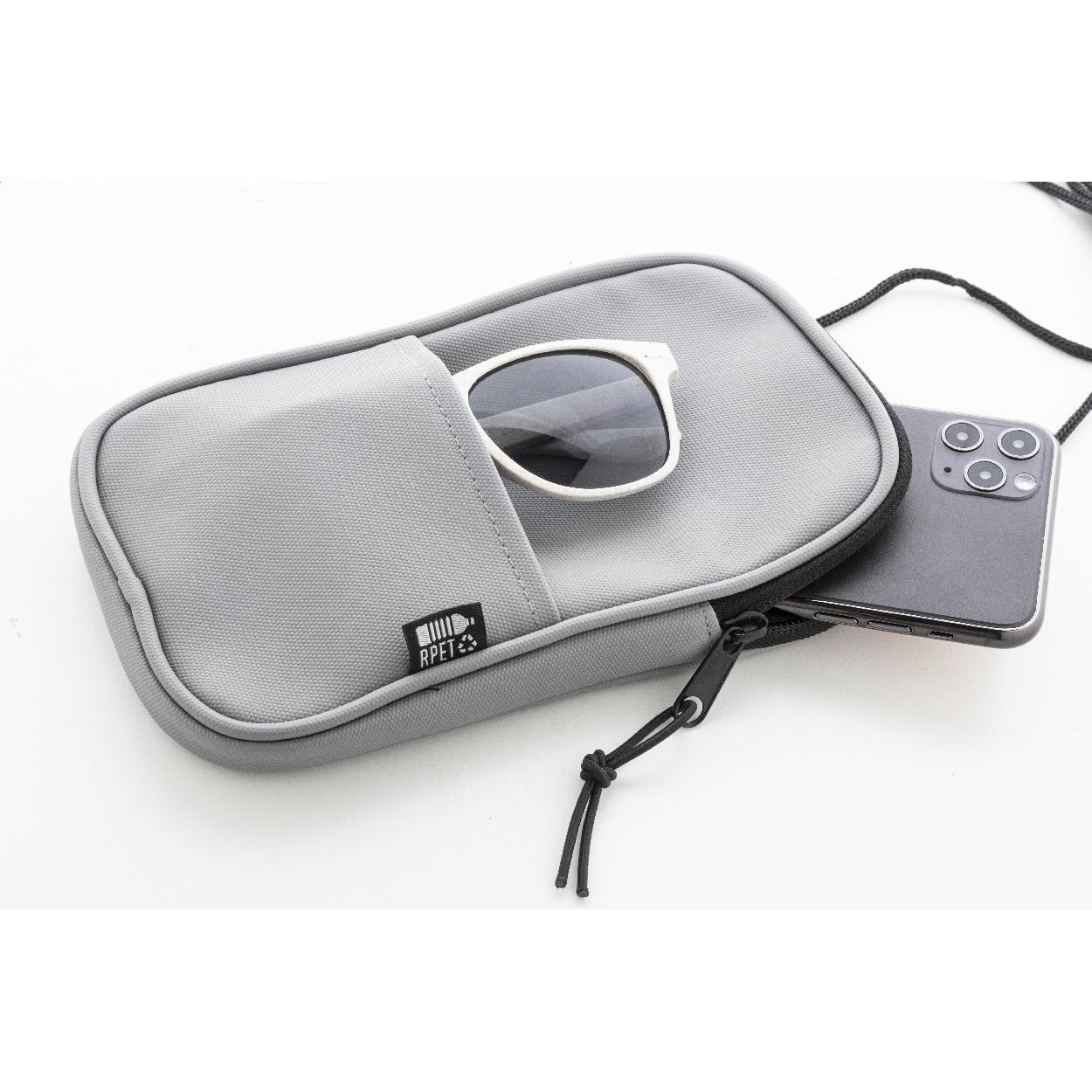 Geantă crossbody pentru telefon mobil, RPET FestiFon gri