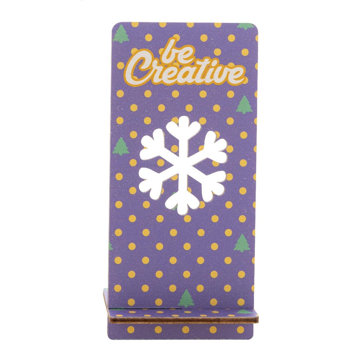 Suport telefon de Crăciun, model brăduț Kannykka Creative natural