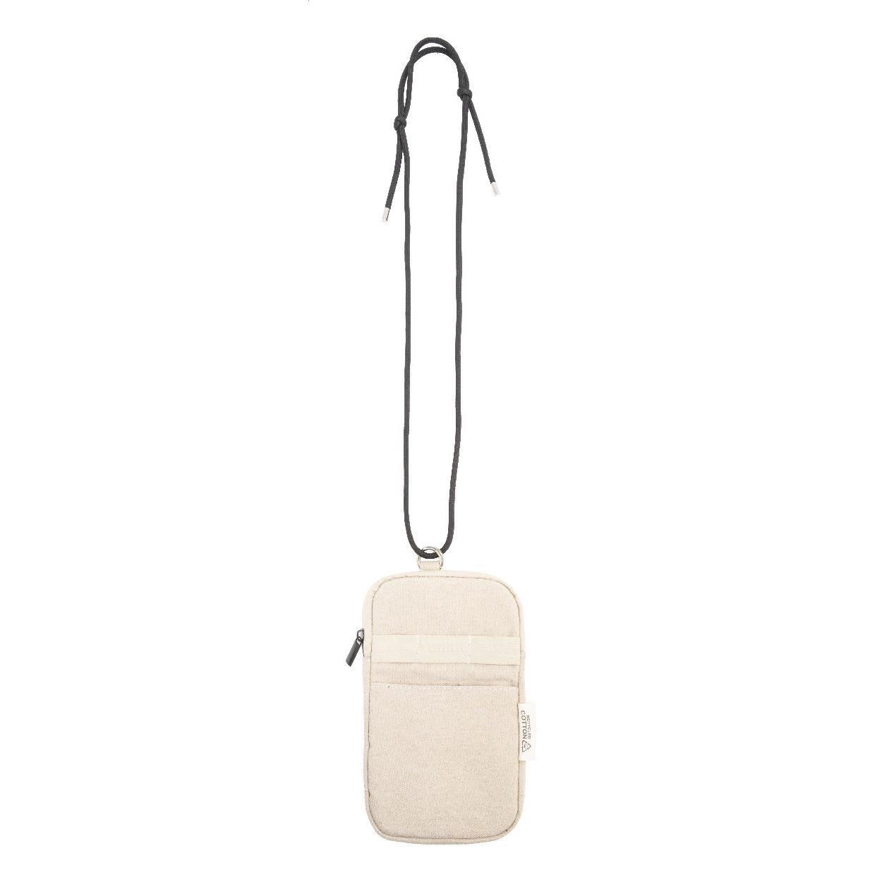 Geantă crossbody pentru telefon mobil din pânză reciclată CanvaFon natural