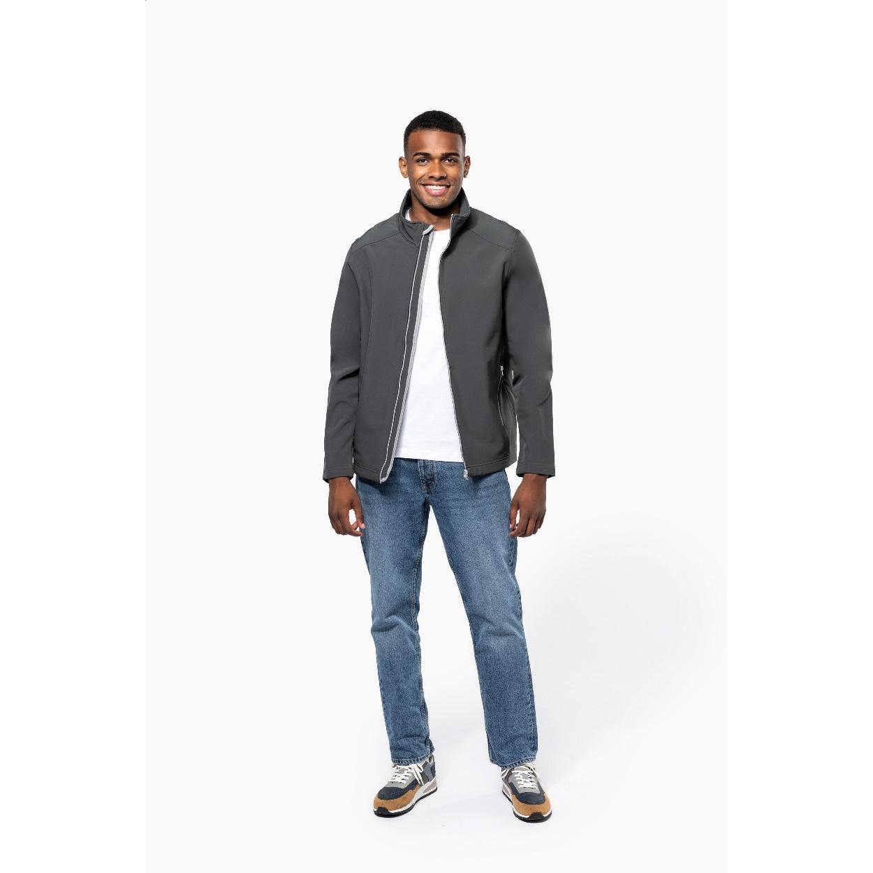 Jachetă softshell în 2 straturi KA424 gri închis S