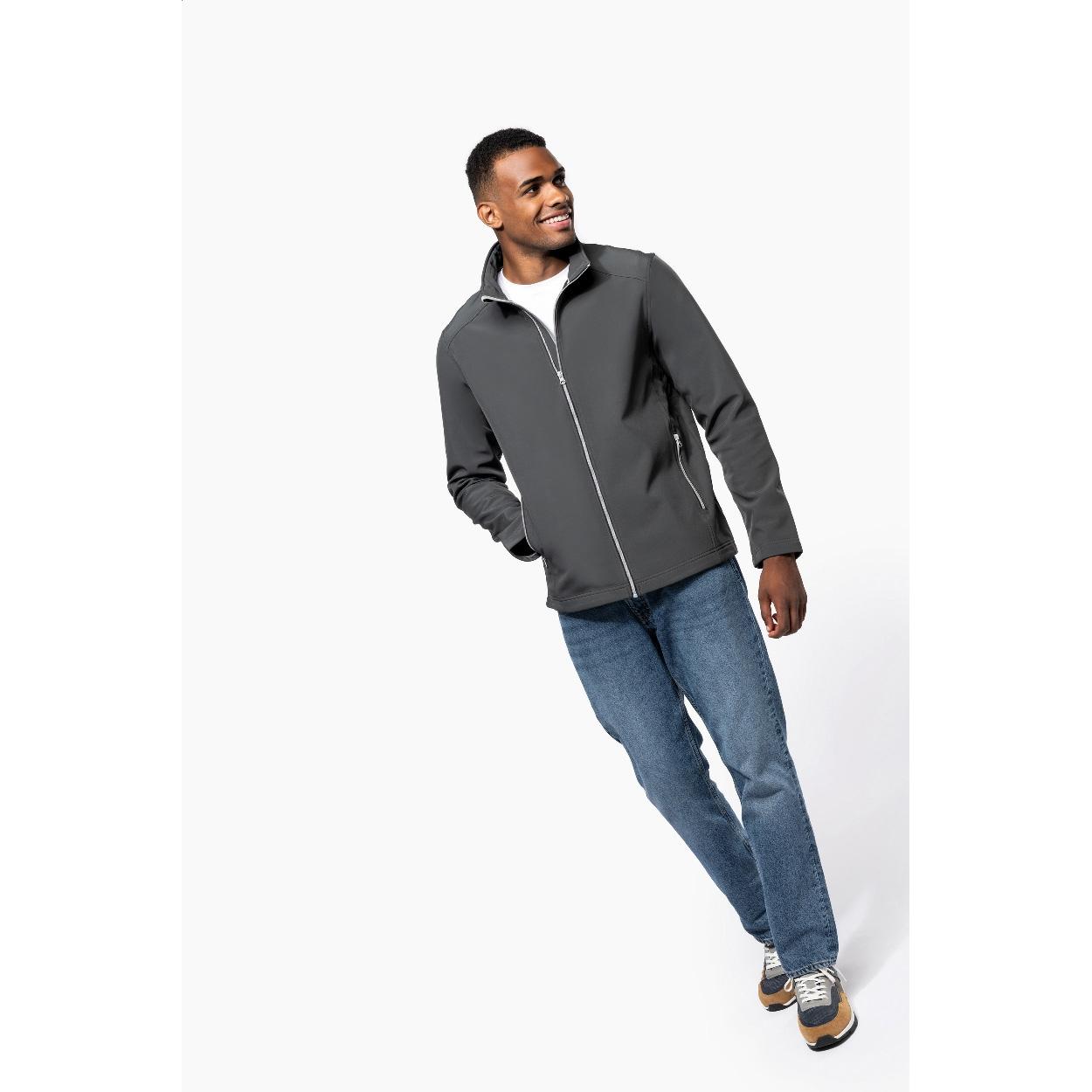 Jachetă softshell în 2 straturi KA424 gri închis S