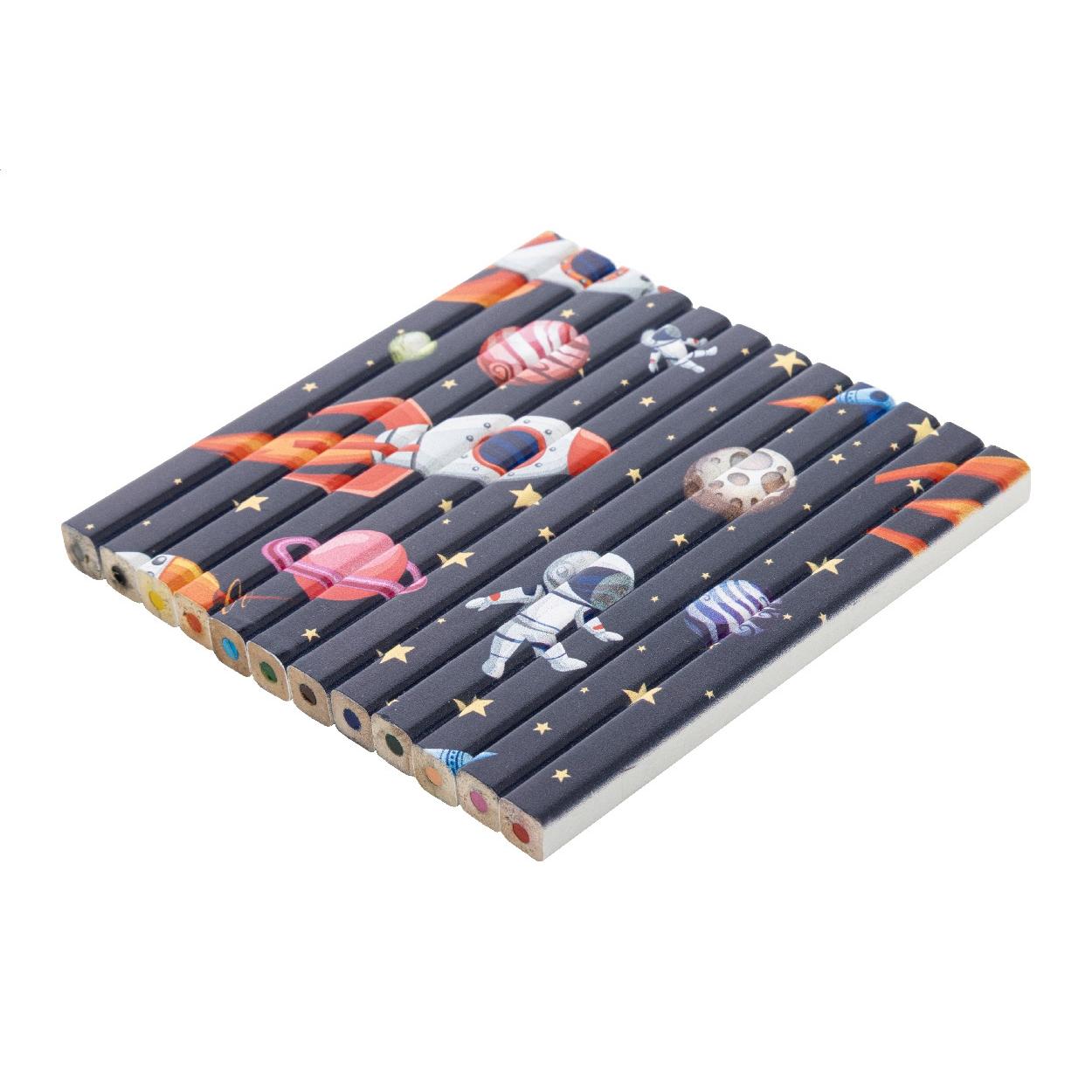 Set 12 creioane colorate Printcil Alb