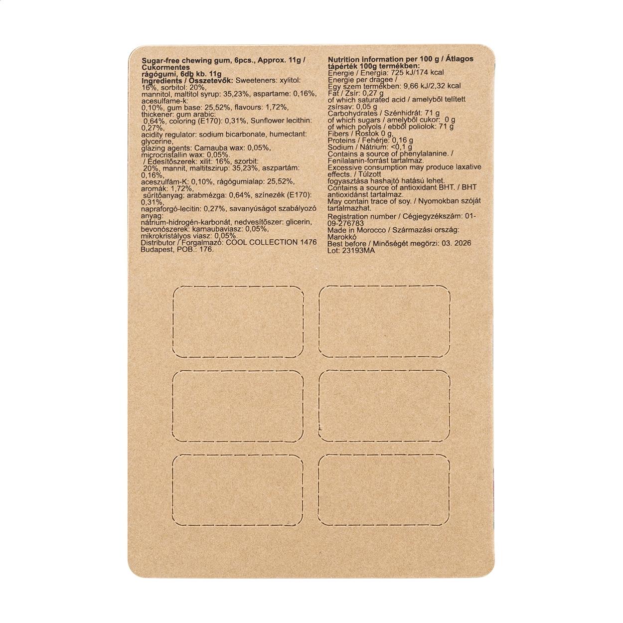 Gumă de mestecat personalizată CreaChew Deluxe Eco natural