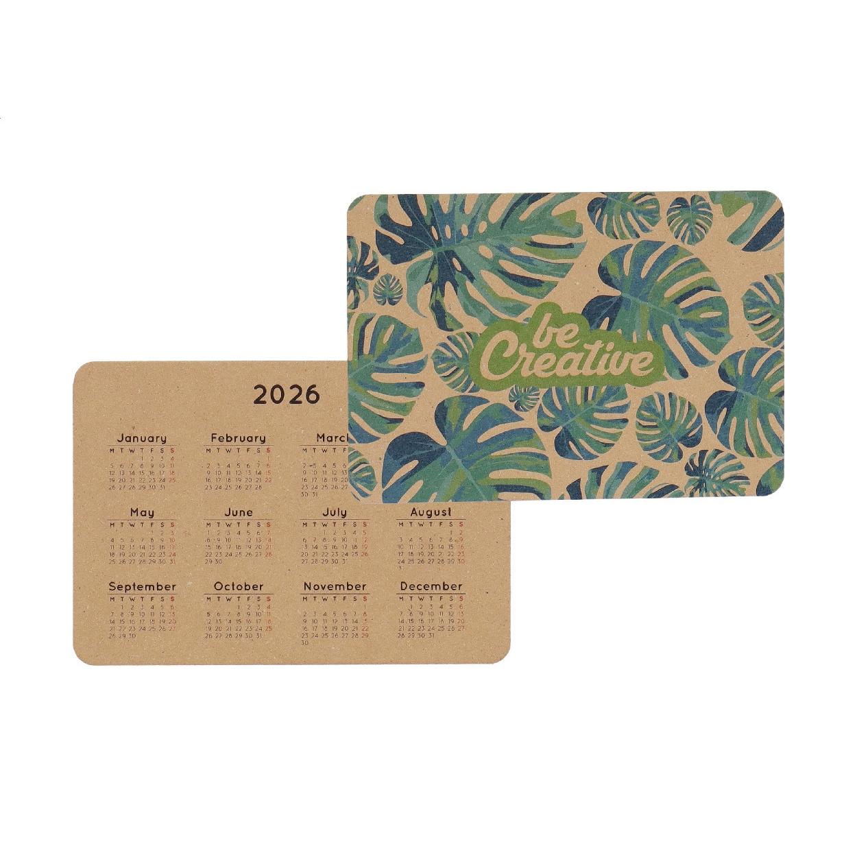 Calendar de buzunar personalizat CreaDate Pocket Eco Alb