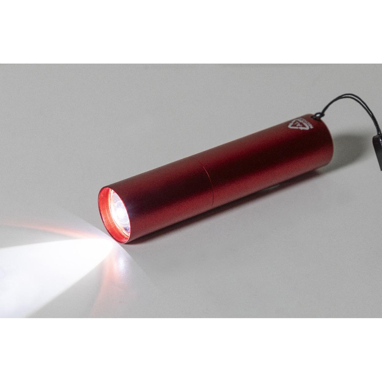 Lanternă reîncărcabilă din aluminiu reciclat Chargelight Tone Roșu