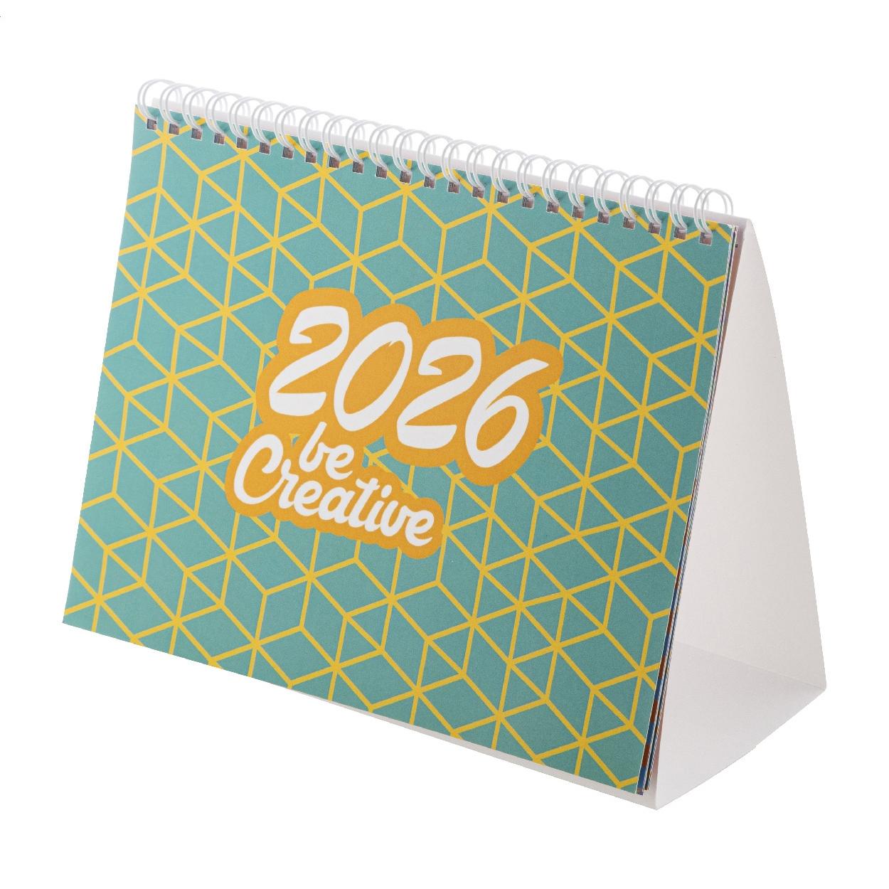 Calendar de birou personalizat CreaDate Desk Alb
