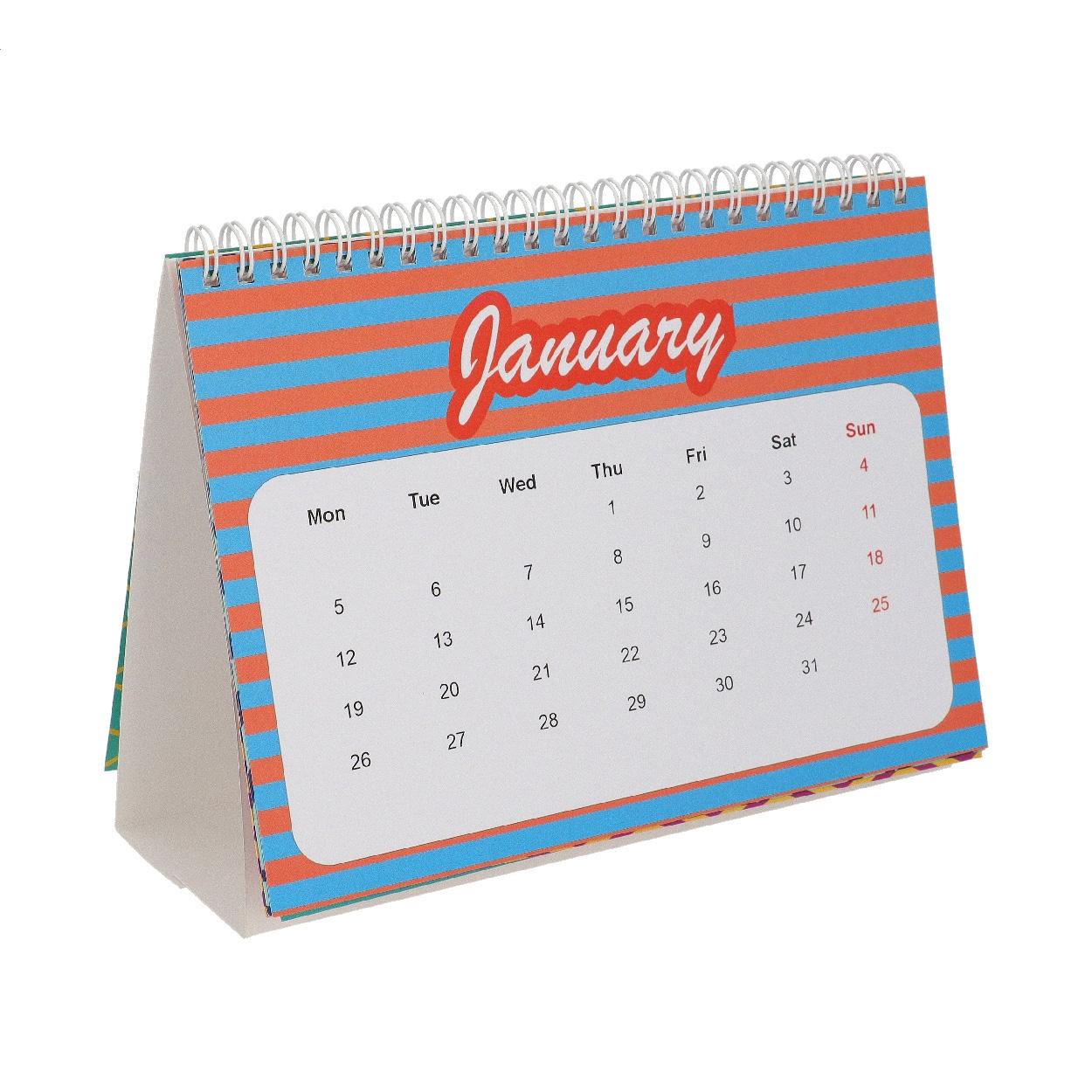 Calendar de birou personalizat CreaDate Desk Alb