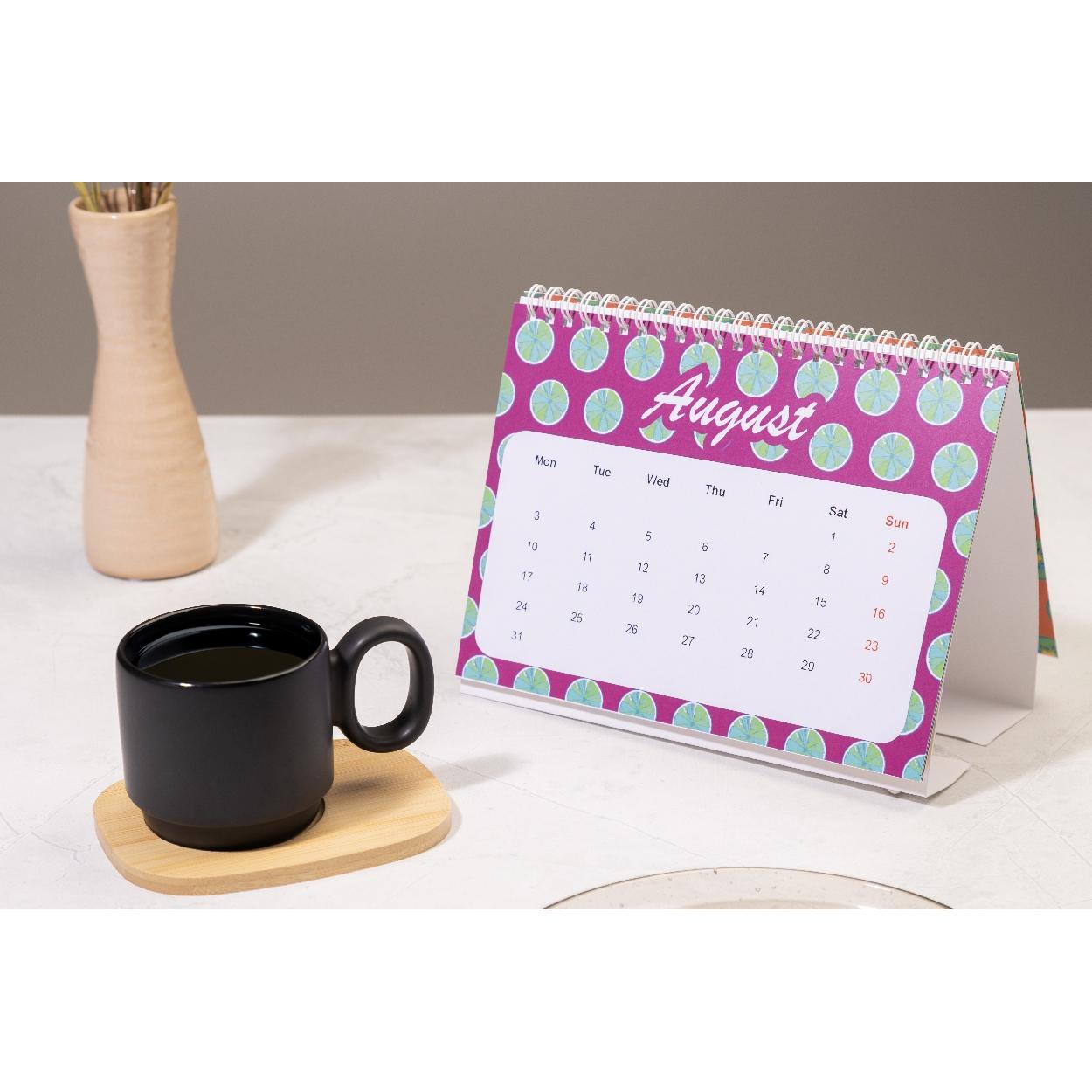 Calendar de birou personalizat CreaDate Desk Alb