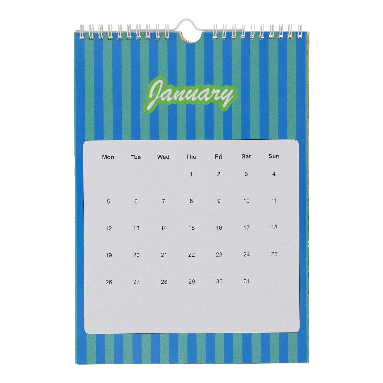 Calendar de perete personalizat CreaDate Wall A4 Alb