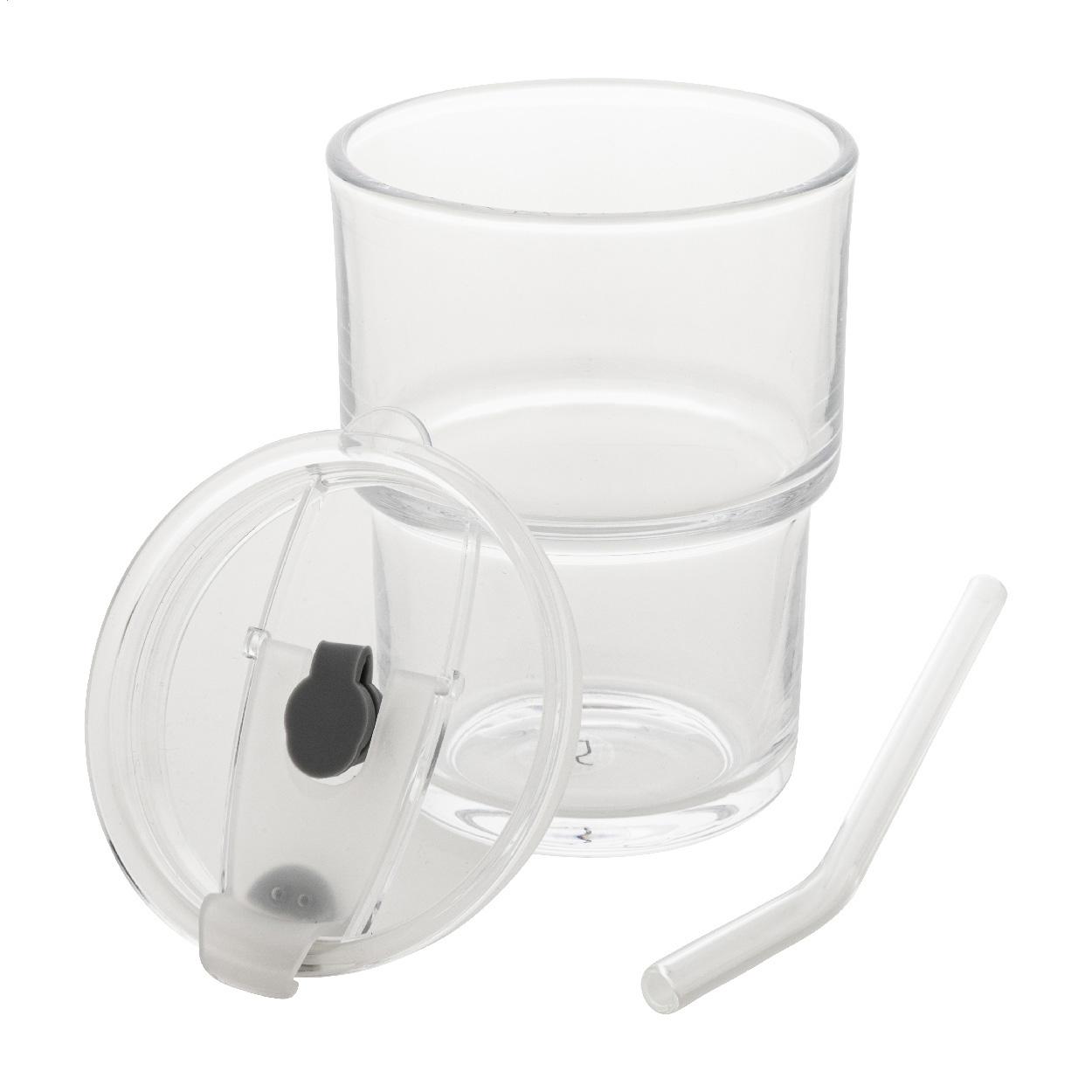 Pahar de voiaj din sticlă Glassip transparent