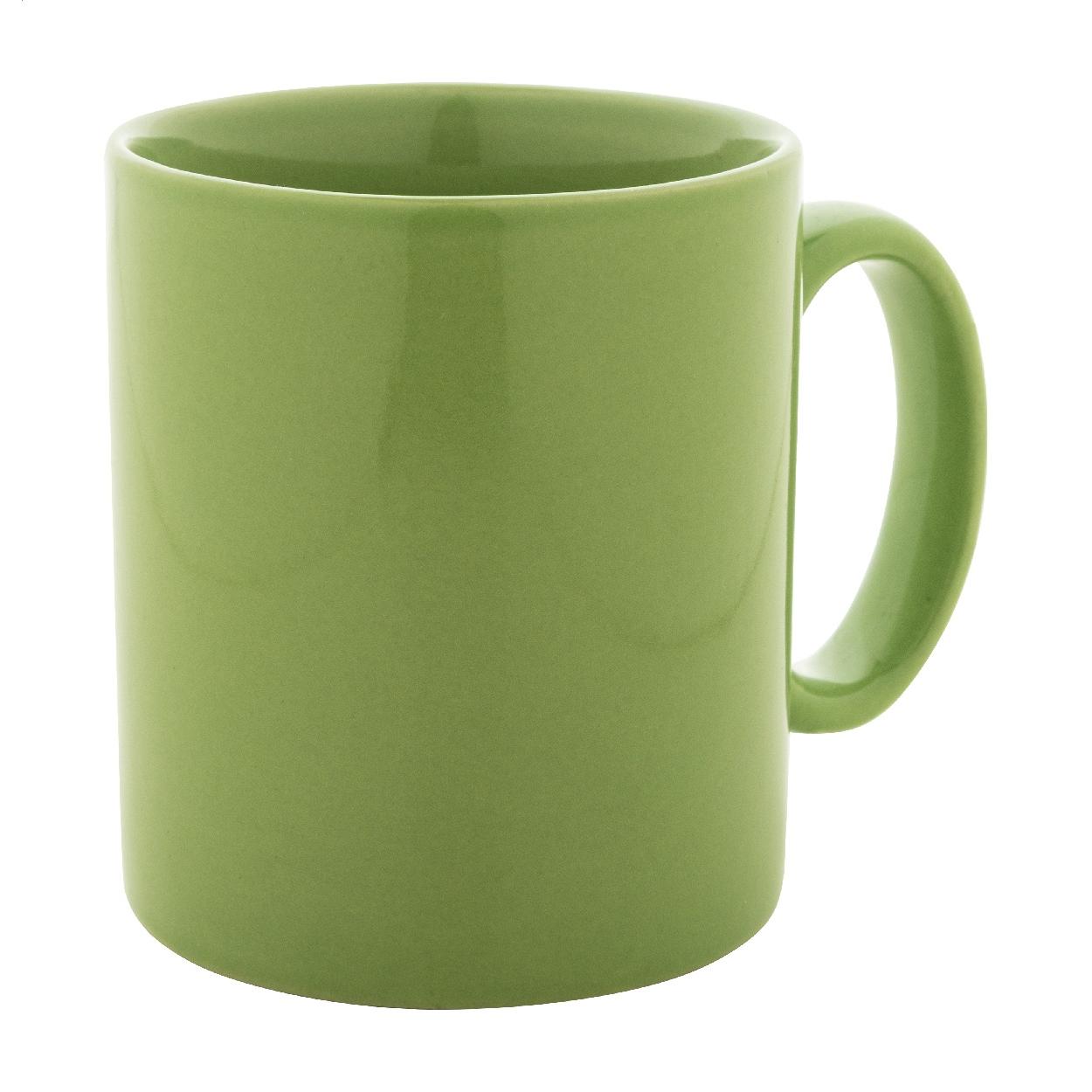 Cană ceramică colorată Kolomu verde deschis