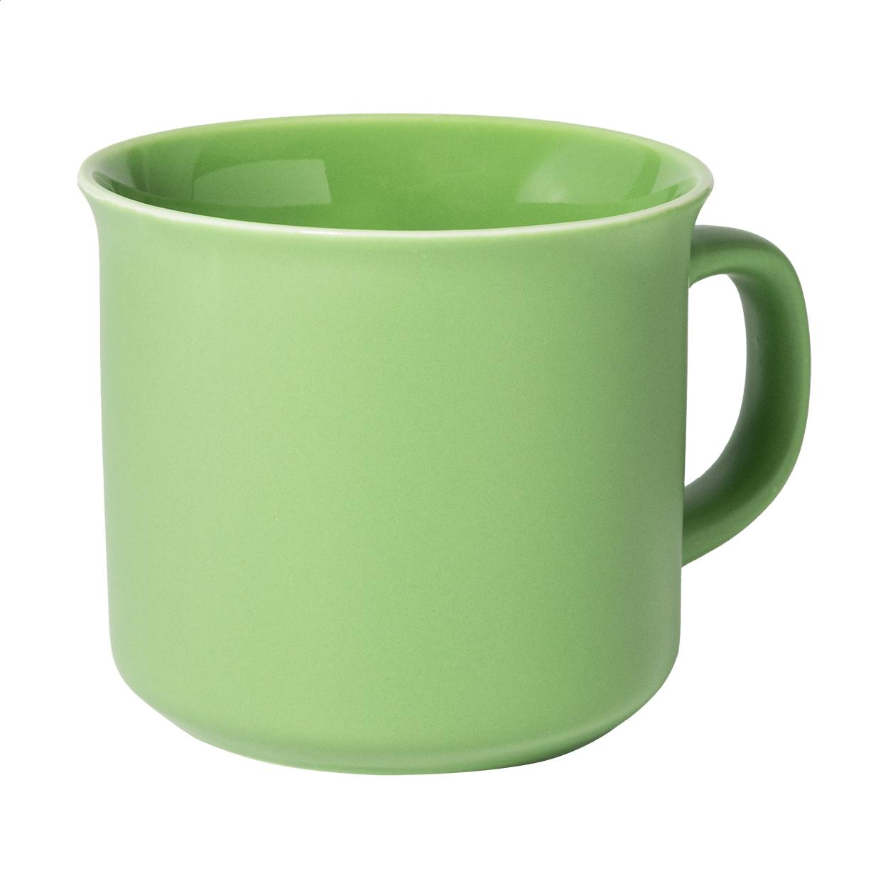 Cană vintage mată Woodstock Flat verde deschis