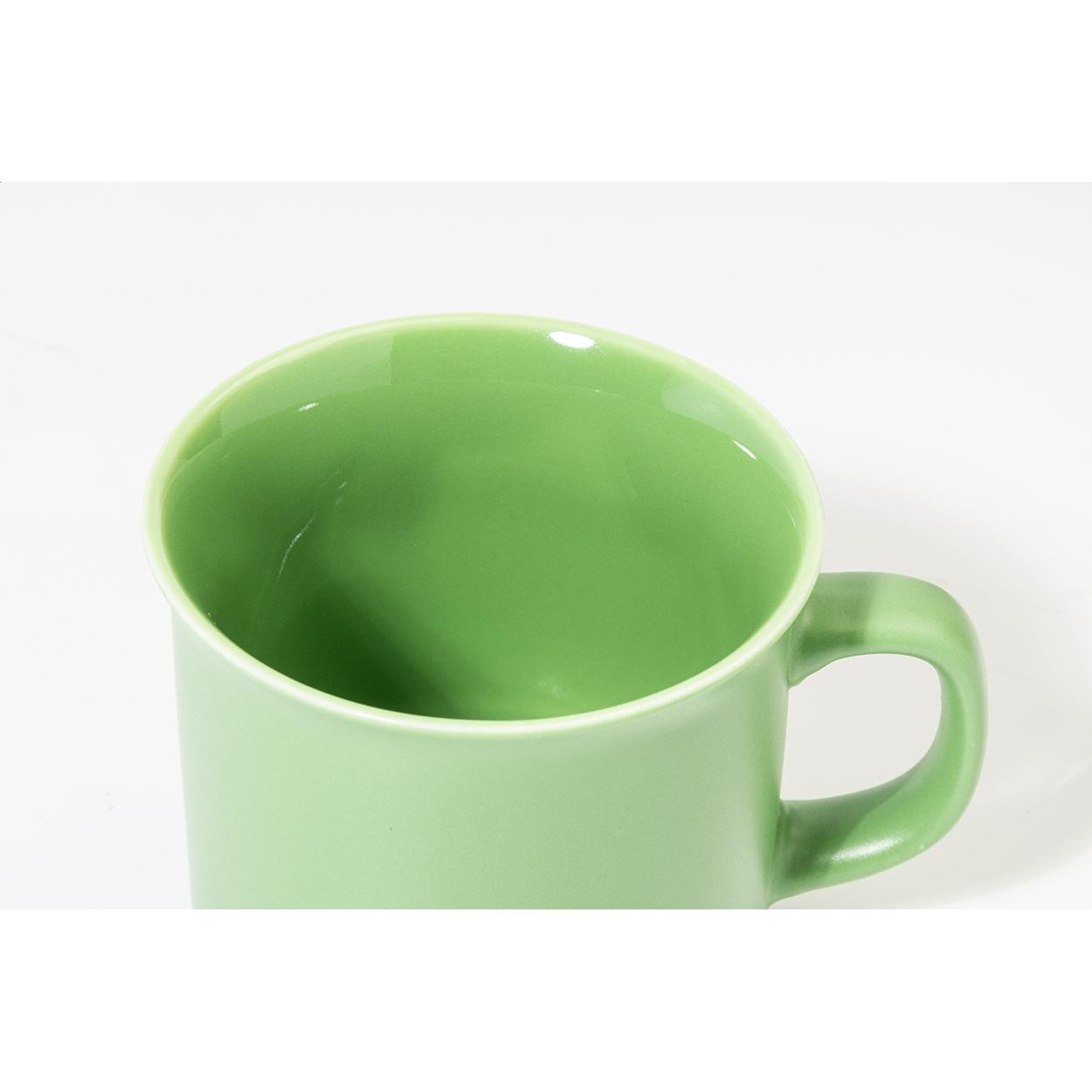 Cană vintage mată Woodstock Flat verde deschis